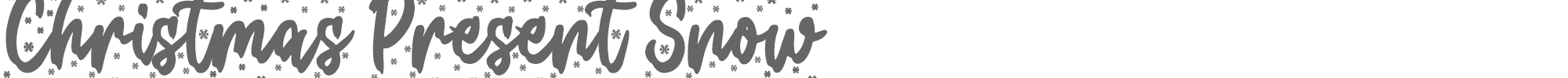 Sample characters Christmas Present Font